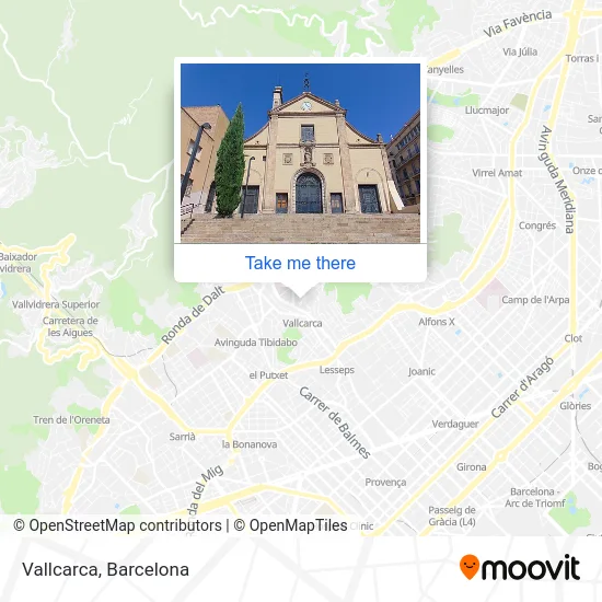 Vallcarca map