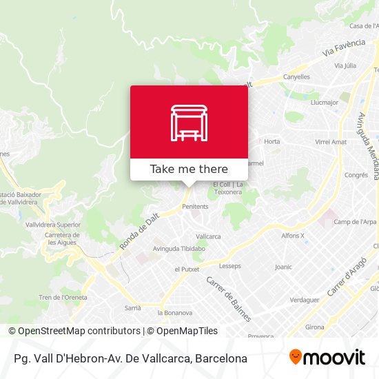 Pg. Vall D'Hebron-Av. De Vallcarca map