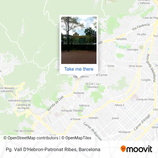 Pg. Vall D'Hebron-Patronat Ribes map