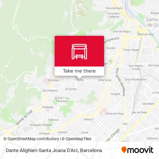 Dante Alighieri-Santa Joana D'Arc map
