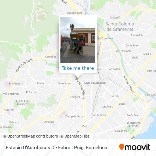 Estació D'Autobusos De Fabra I Puig map