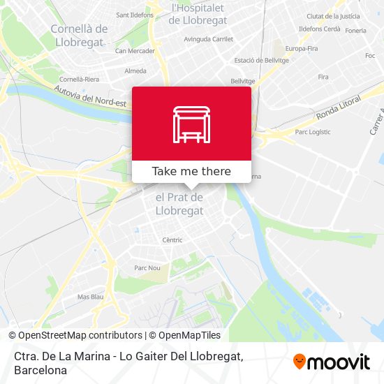 Ctra. De La Marina - Lo Gaiter Del Llobregat map