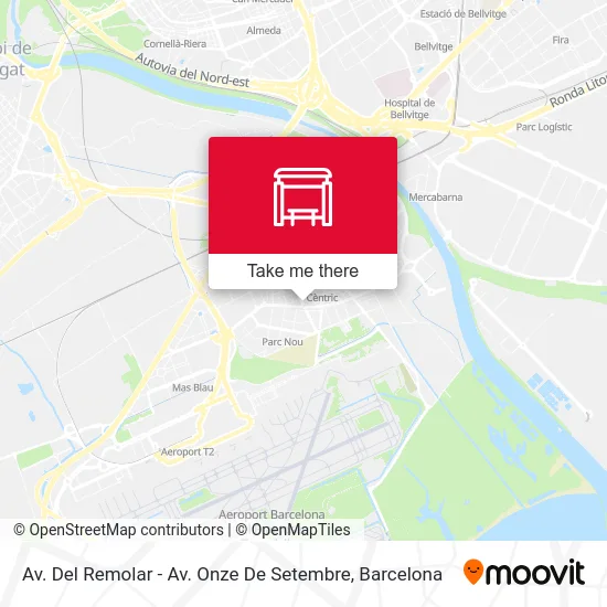 Av. Del Remolar - Av. Onze De Setembre map