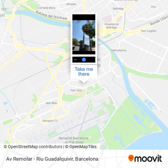 Av Remolar - Riu Guadalquivir map
