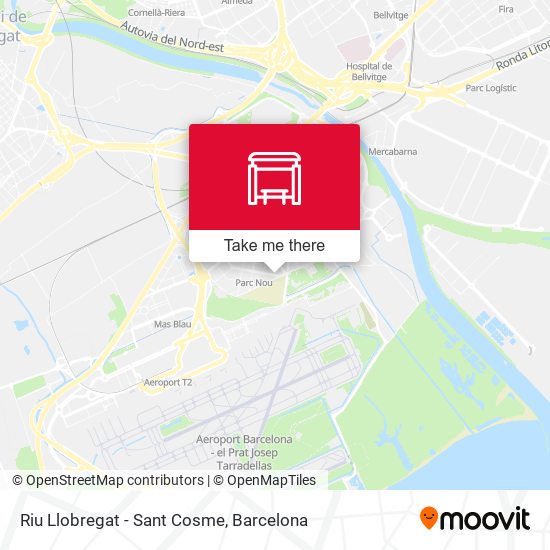 Riu Llobregat - Sant Cosme map