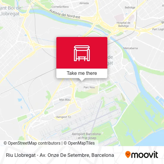 Riu Llobregat - Av. Onze De Setembre map