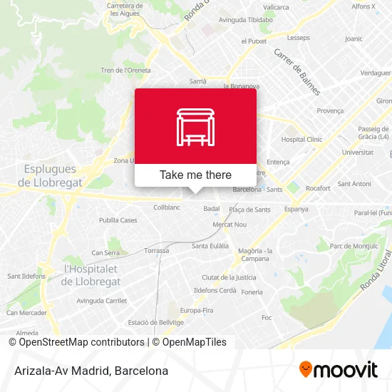 Arizala-Av Madrid map