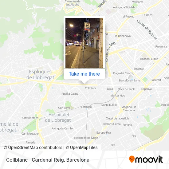 Collblanc - Cardenal Reig map