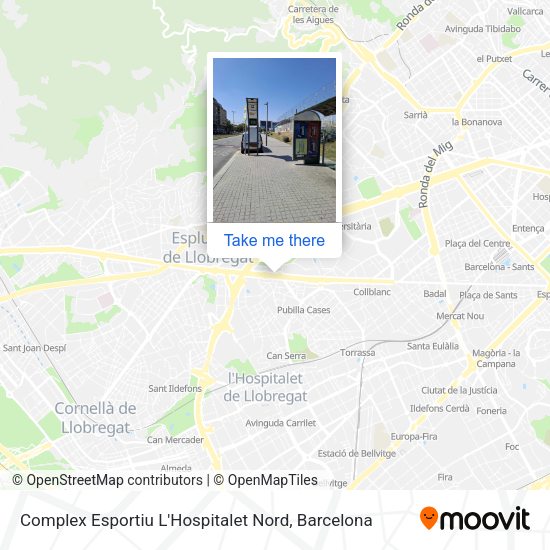 Complex Esportiu L'Hospitalet Nord map