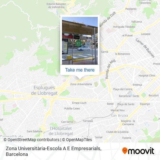 Zona Universitària-Escola A E Empresarials map