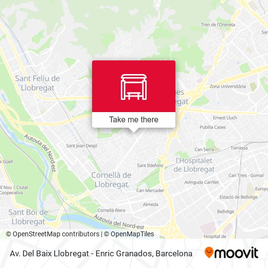 Av. Del Baix Llobregat - Enric Granados map