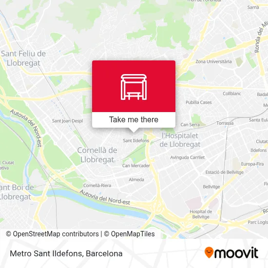 Metro Sant Ildefons map