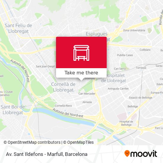 Av. Sant Ildefons - Marfull map