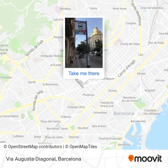 Via Augusta-Diagonal map