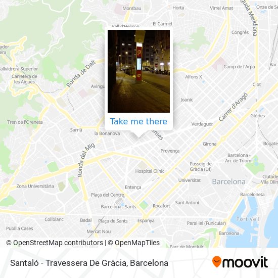 mapa Santaló - Travessera De Gràcia