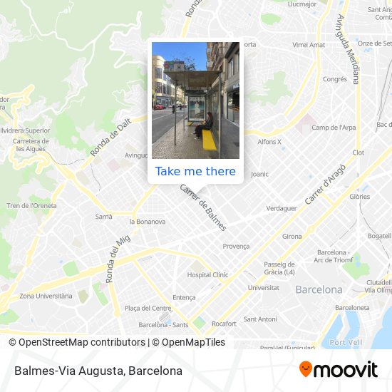 Balmes-Via Augusta map