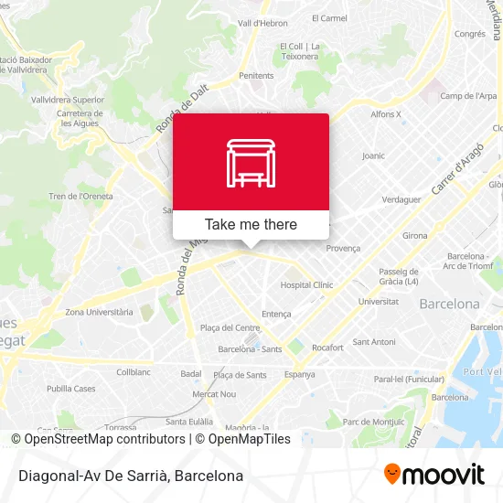 Diagonal-Av De Sarrià map