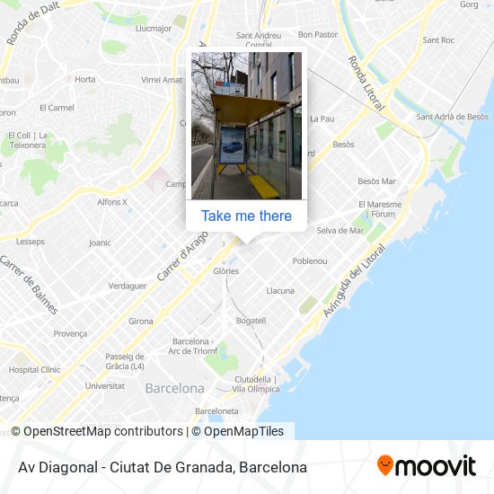 Av Diagonal - Ciutat De Granada map