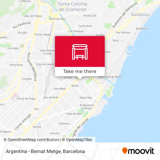 Argentina - Bernat Metge map