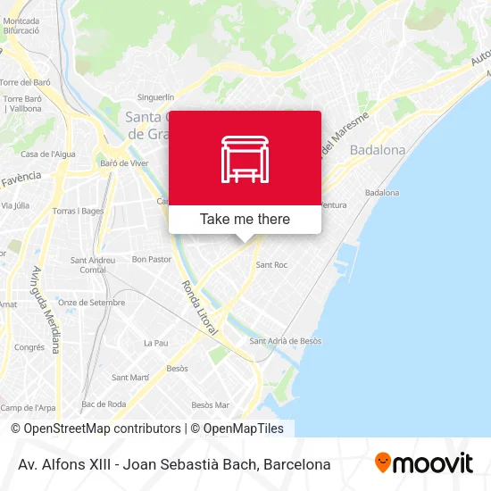 Av. Alfons XIII - Joan Sebastià Bach map