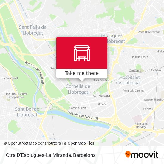 Ctra D'Esplugues-La Miranda map