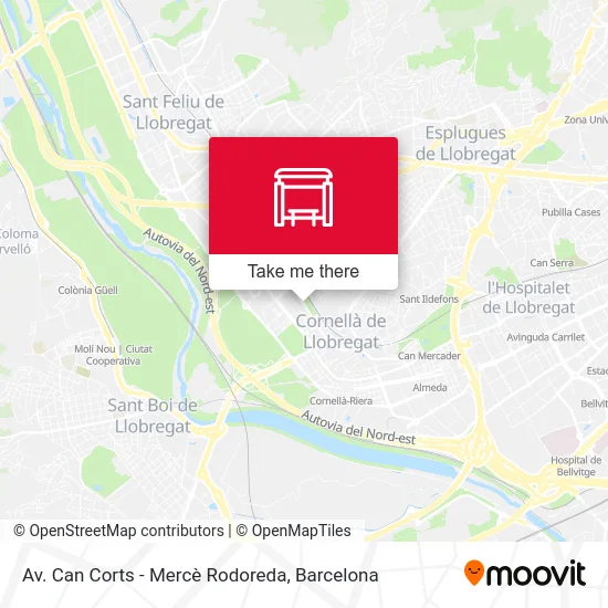 Av. Can Corts - Mercè Rodoreda map