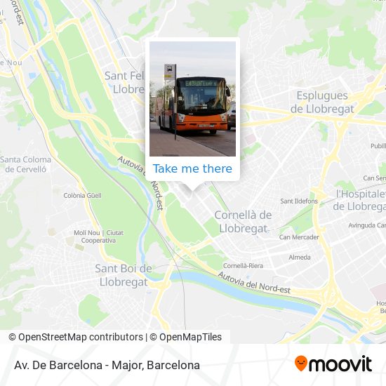 mapa Av. De Barcelona - Major