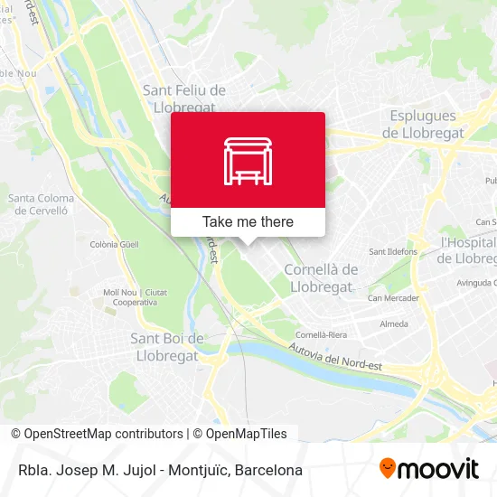 Rbla. Josep M. Jujol - Montjuïc map