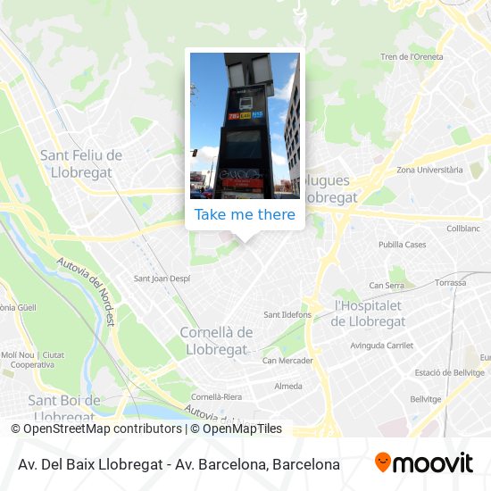 Av. Del Baix Llobregat - Av. Barcelona map