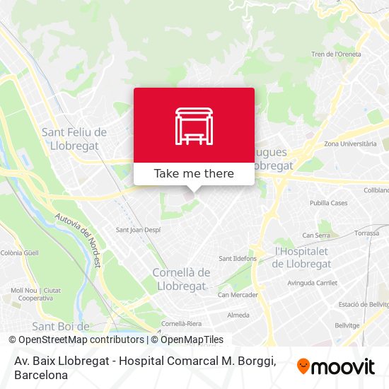 Av. Baix Llobregat - Hospital Comarcal M. Borggi map