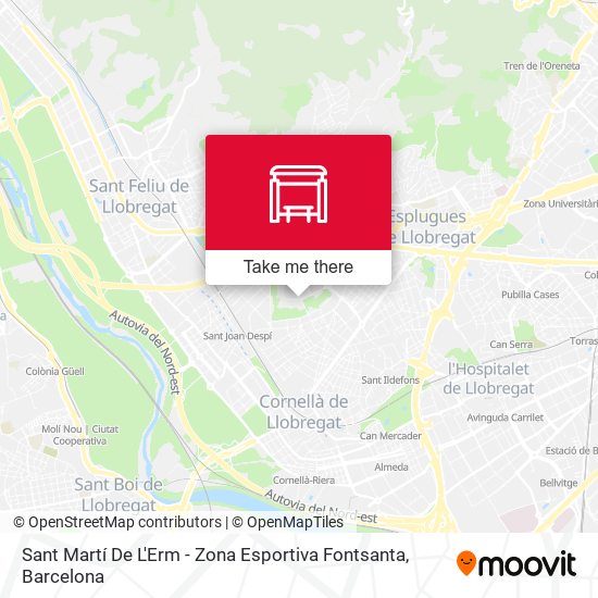 Sant Martí De L'Erm - Zona Esportiva Fontsanta map