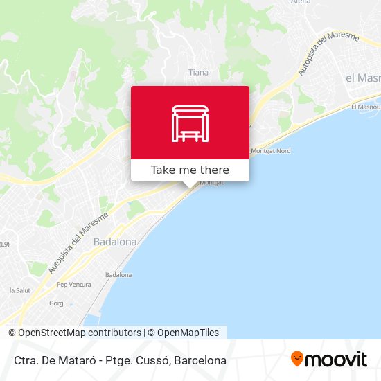 Ctra. De Mataró - Ptge. Cussó map