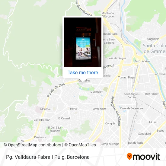 Pg. Valldaura-Fabra I Puig map