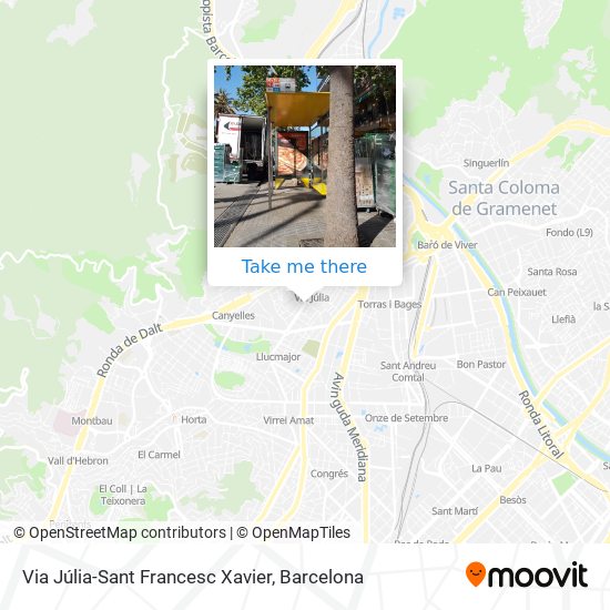 Via Júlia-Sant Francesc Xavier map
