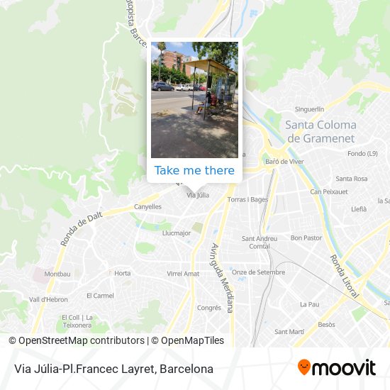 Via Júlia-Pl.Francec Layret map