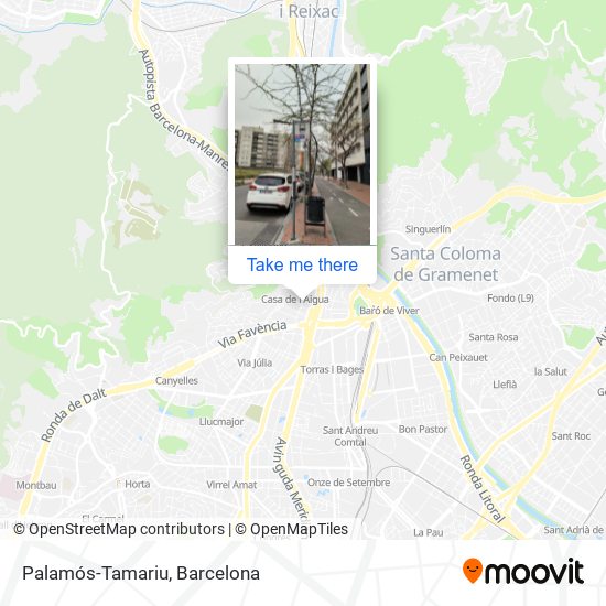 Palamós-Tamariu map