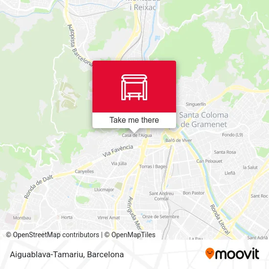 Aiguablava-Tamariu map