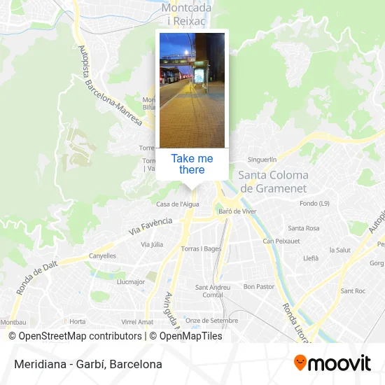 Meridiana - Garbí map