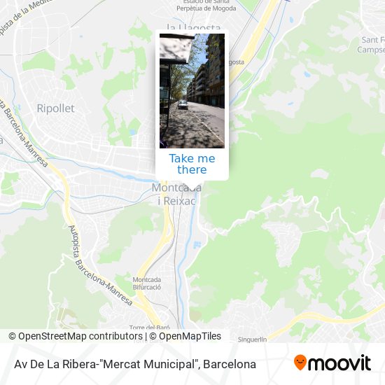 Av De La Ribera-"Mercat Municipal" map