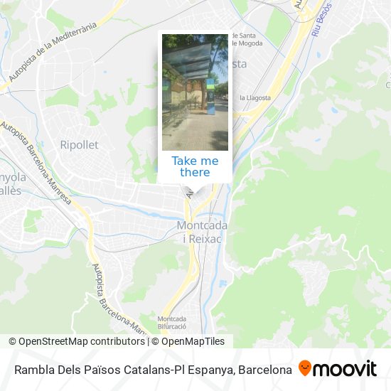 Rambla Dels Països Catalans-Pl Espanya map