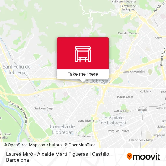 mapa Laureà Miró - Alcalde Martí Figueras I Castillo