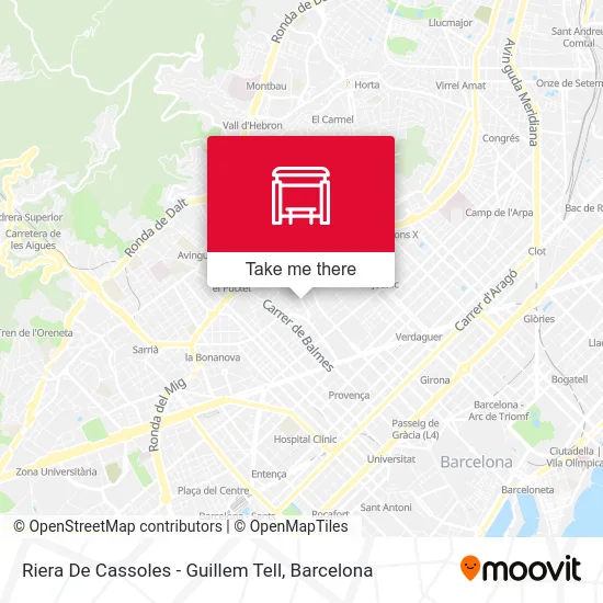 Riera De Cassoles - Guillem Tell map