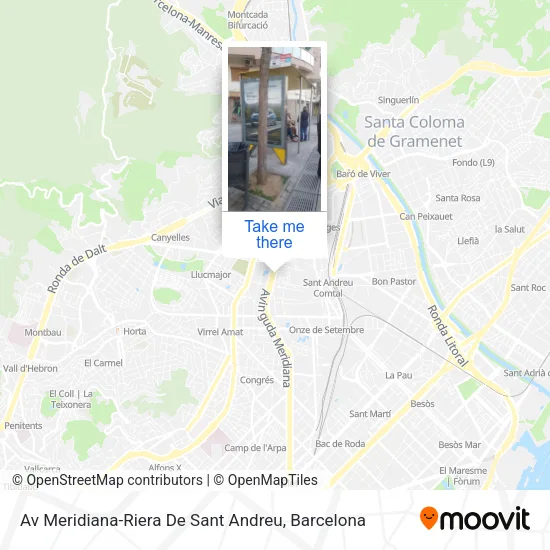 Av Meridiana-Riera De Sant Andreu map