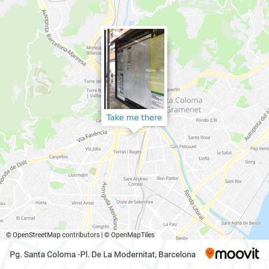Pg. Santa Coloma  -Pl. De La Modernitat map