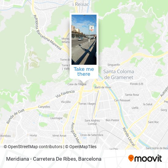 Meridiana - Carretera De Ribes map