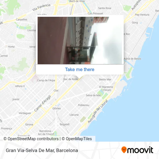 Gran Via-Selva De Mar map