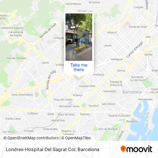 mapa Londres-Hospital Del Sagrat Cor