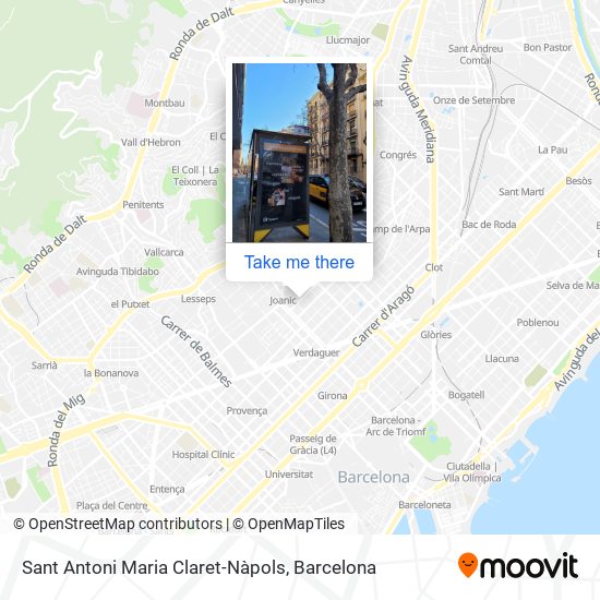 mapa Sant Antoni Maria Claret-Nàpols