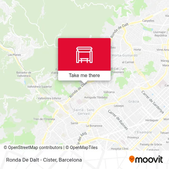 Ronda De Dalt - Císter map