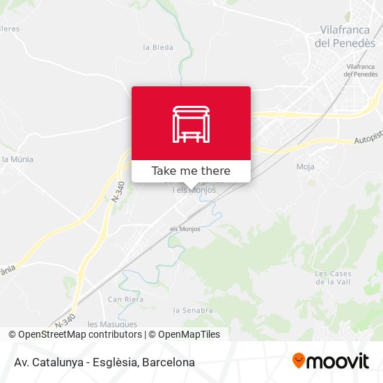 Av. Catalunya - Esglèsia map